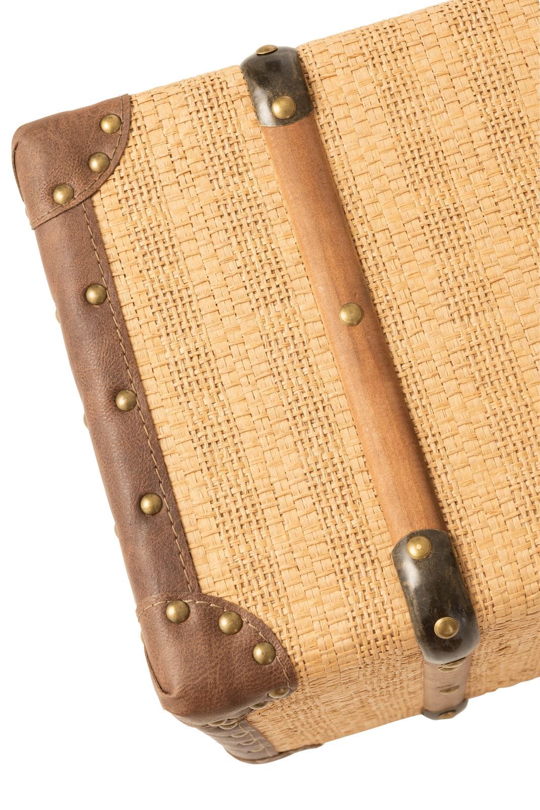 Cofre rectangular grande madera beige/Marrón - Imagen 6