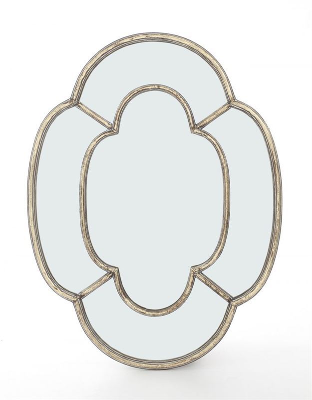 Espejo pared con marco de metal con forma geométrica y cristal espejo - Imagen 1