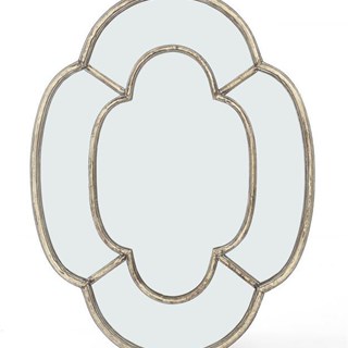 Espejo pared con marco de metal con forma geométrica y cristal espejo - Imagen 1