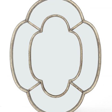 Espejo pared con marco de metal con forma geométrica y cristal espejo - Imagen 1