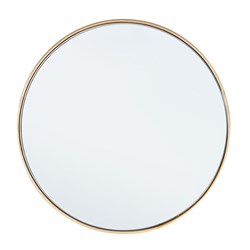 Espejo redondo dorado - Imagen 1