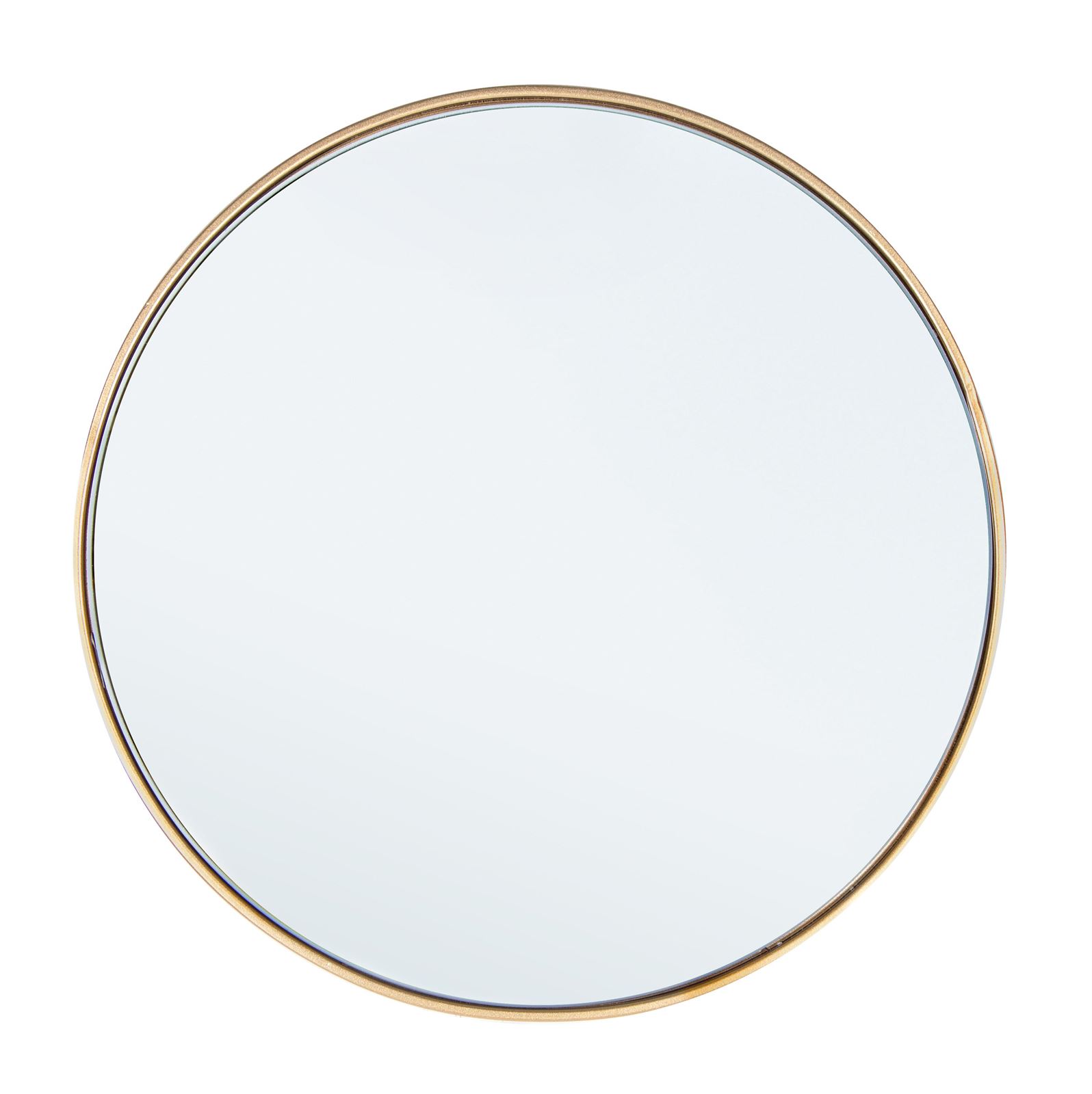 Espejo redondo dorado - Imagen 1