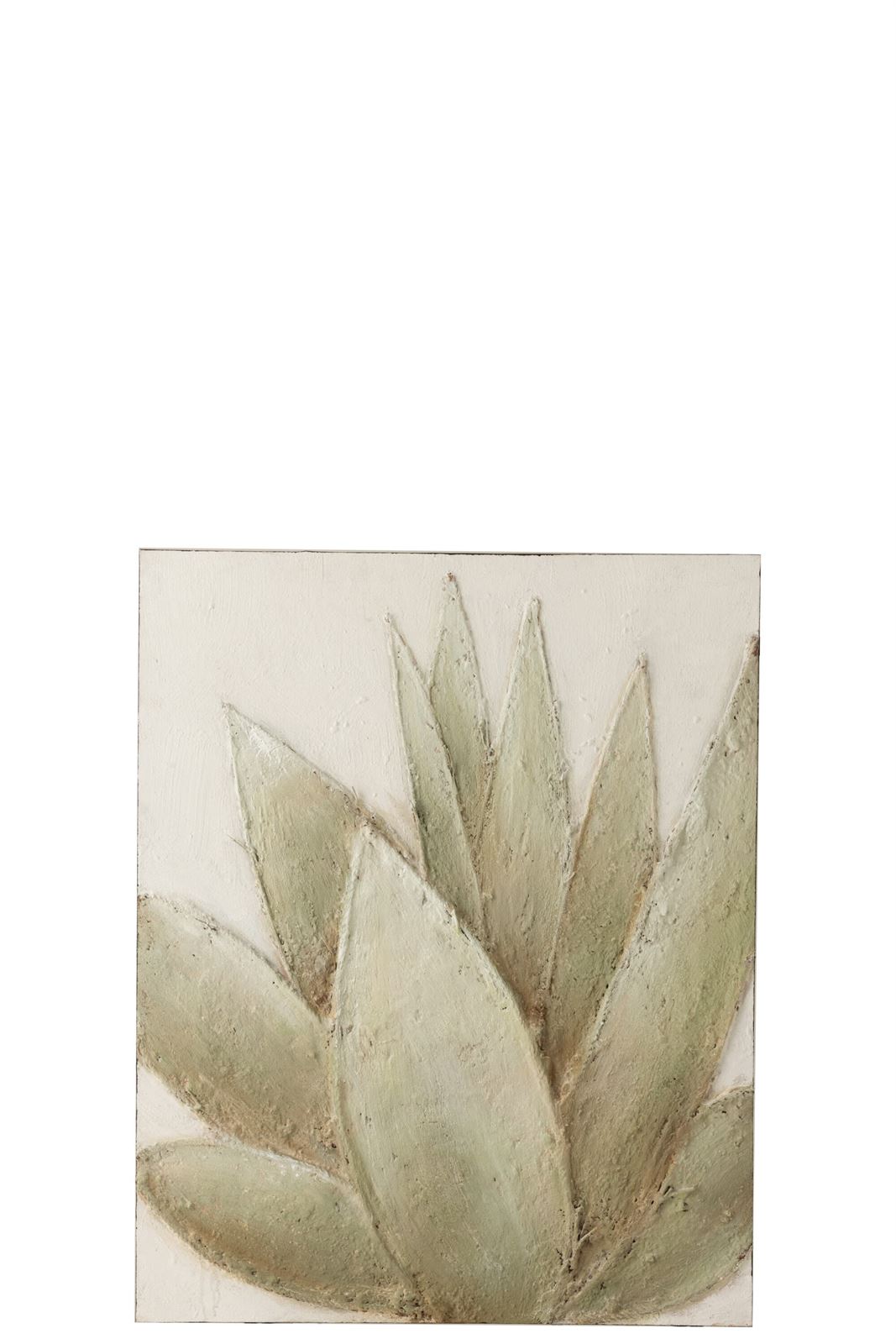 Pintura Planta Tela/ madera Verde/blanco - Imagen 1