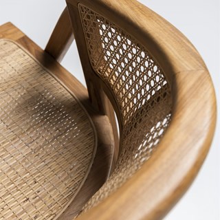 Silla madera y ratan - Imagen 2