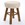 Taburete clásico con asiento circular tapizado en algodón acabado beige - Imagen 1